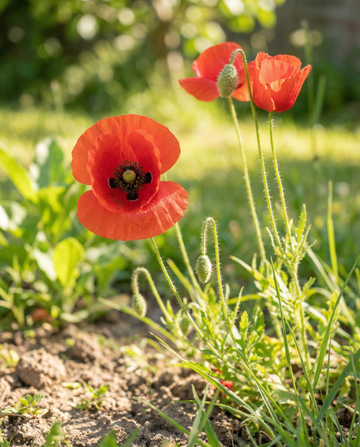 Kornvallmo röd (Papaver rhoeas) – frön till ettårig blomma från SeedsChoice