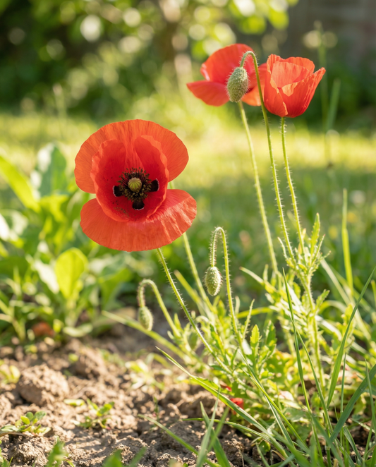 Kornvallmo röd (Papaver rhoeas) – frön till ettårig blomma från SeedsChoice