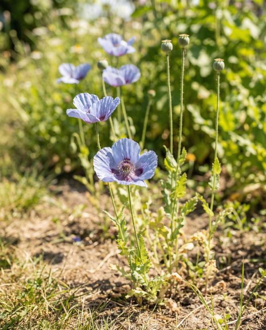 Vallmo blå 90 cm hög – ettåriga blomsterfrön från SeedsChoice