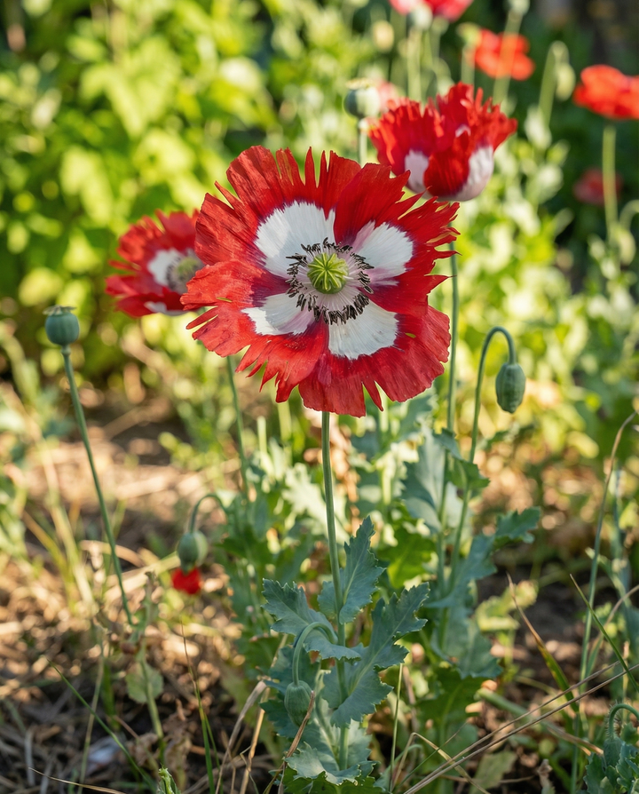 Vallmo Danish Flag frön – ettårig blomma
