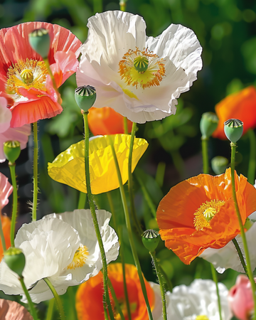 Islandsvalmofrön i blandning (Papaver nudicaule) – tvåårig blomma
