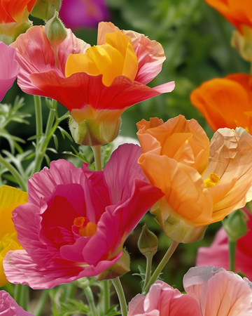Frön Thai Silk Double Flowered Mix (Eschscholzia californica) – ettårig blomma