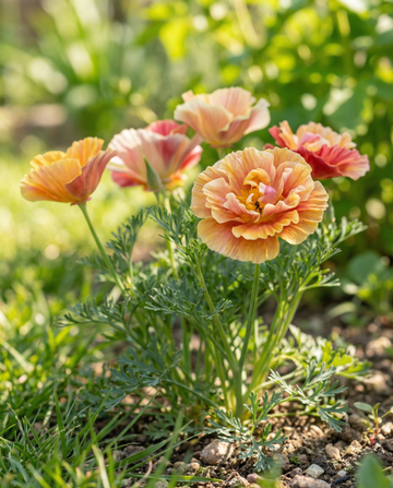 Thai Silk Double Flowered Mix (Eschscholzia californica) – ettåriga blomsterfrön från SeedsChoice