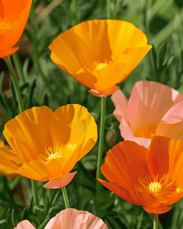 Vallmo Mixed Single Flowered frön (Eschscholzia californica) – ettårig blomma