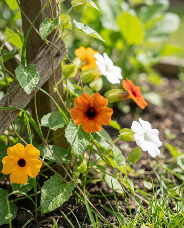 Black Eyed Susan klätterväxt (Thunbergia alata) – ettårig mix frön från SeedsChoice