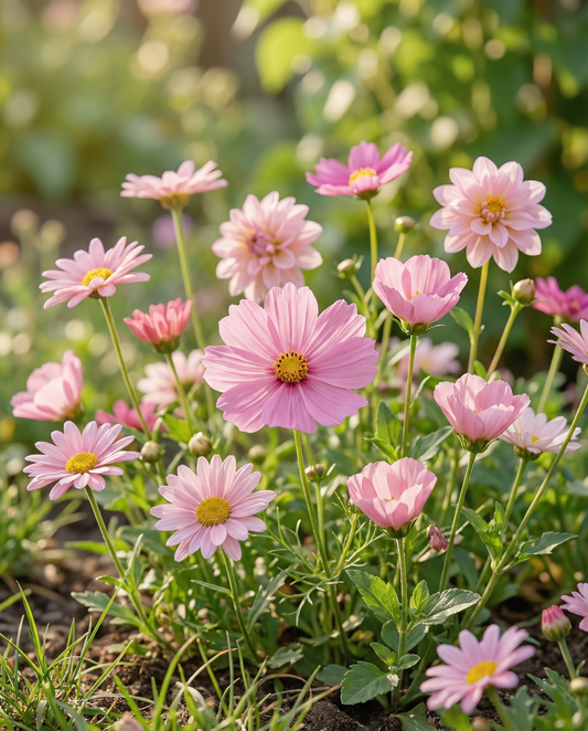 Sommarblommor Pretty Pink Mix – ettåriga blomsterfrön från SeedsChoice