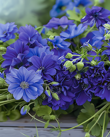 Sommarblommor Royal Blue Mix frön – ettårig blomma