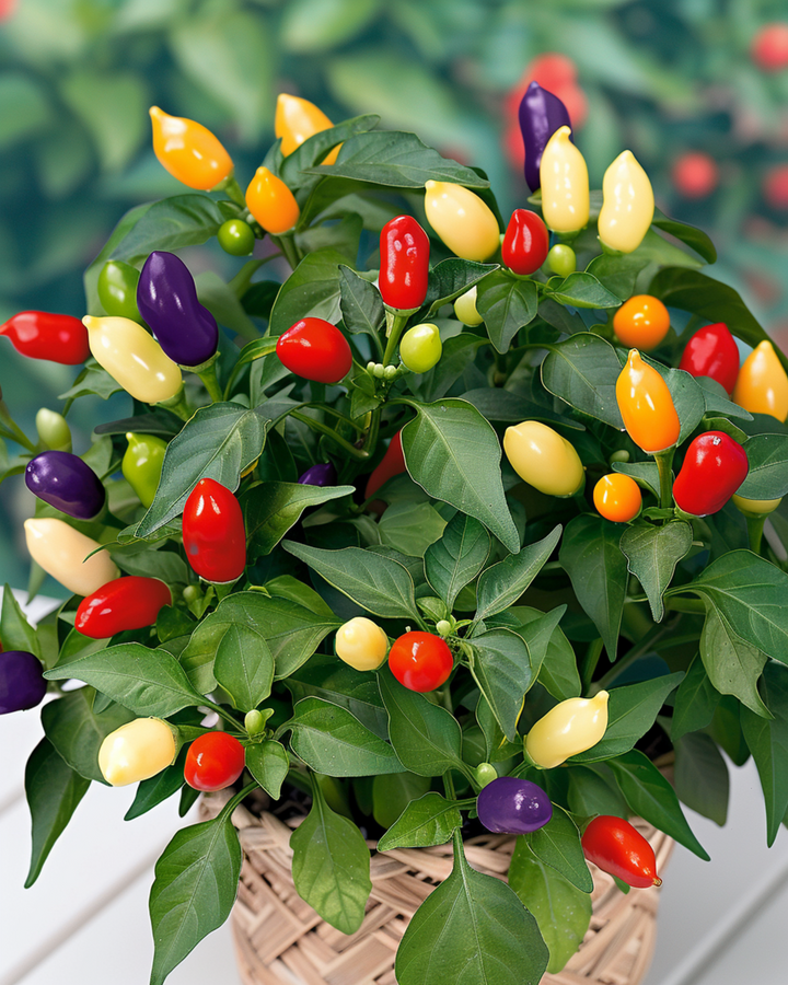 Prydnadspeppar Dwarf Mixed frön (Capsicum annuum) – grönsak
