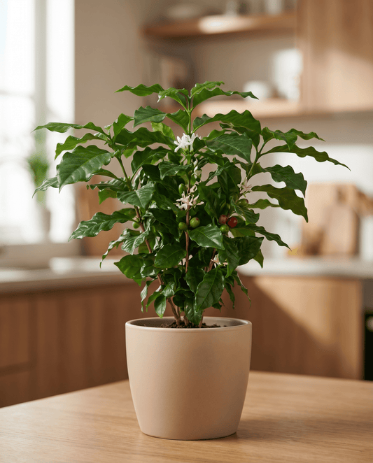 Arabiskt kaffe inomhus (Coffea arabica) – fleråriga krukväxtfrön från SeedsChoice