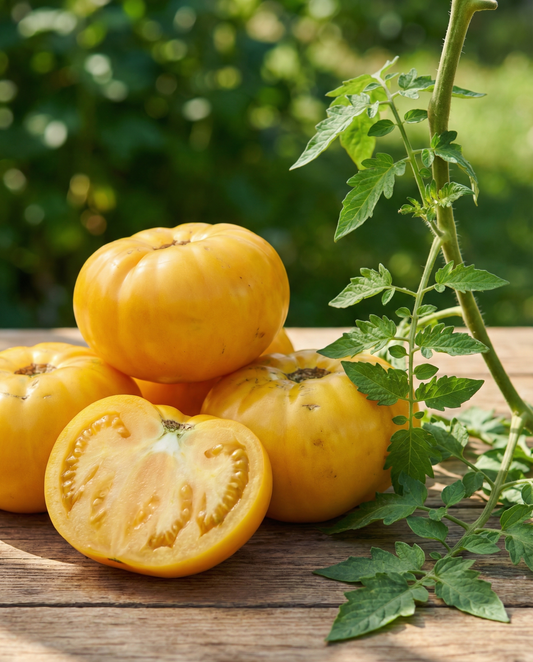 Nöttomaten Brandywine Yellow (Solanum lycopersicum) – ettåriga grönsaksfrön från SeedsChoice