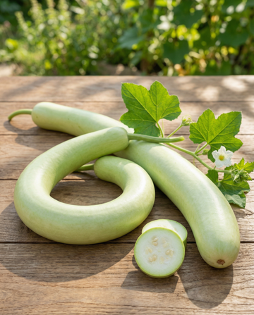 Cucuzzi Gourd Italian Snake (Lagenaria siceraria) – ettåriga frön från SeedsChoice