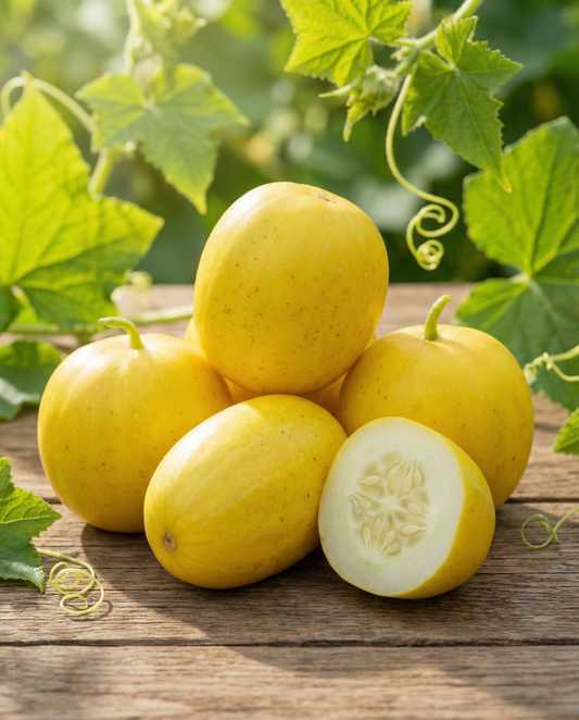 Gurka Lemon Apple (Cucumis sativus) – frön för ettårig grönsak från SeedsChoice