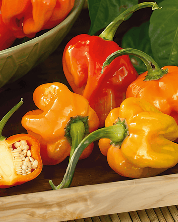Habanero Pepper Mixture frön (Capsicum chinense) – ettårig grönsak