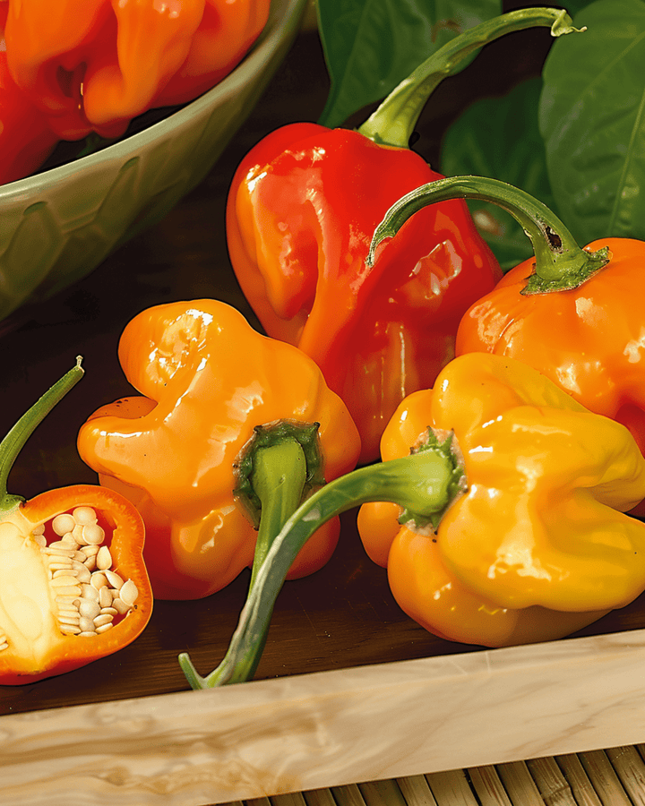 Habanero Pepper Mixture frön (Capsicum chinense) – ettårig grönsak