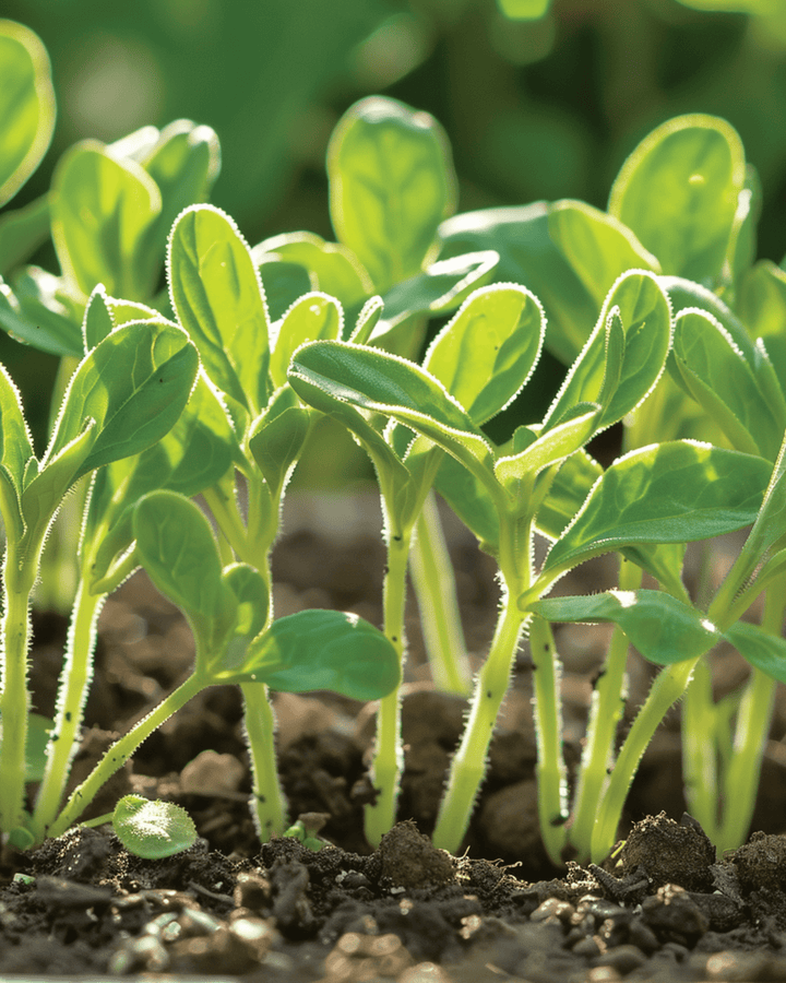 Mikrogröntfrön av gurkört (Borago officinalis) – ettårigt mikrogrönt