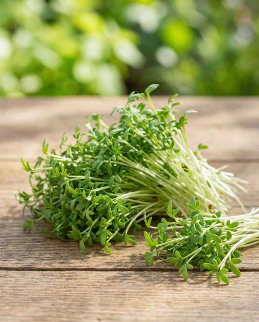 Krasse mikrogreens (Lepidium sativum) – ettåriga mikrogreensfrön från SeedsChoice