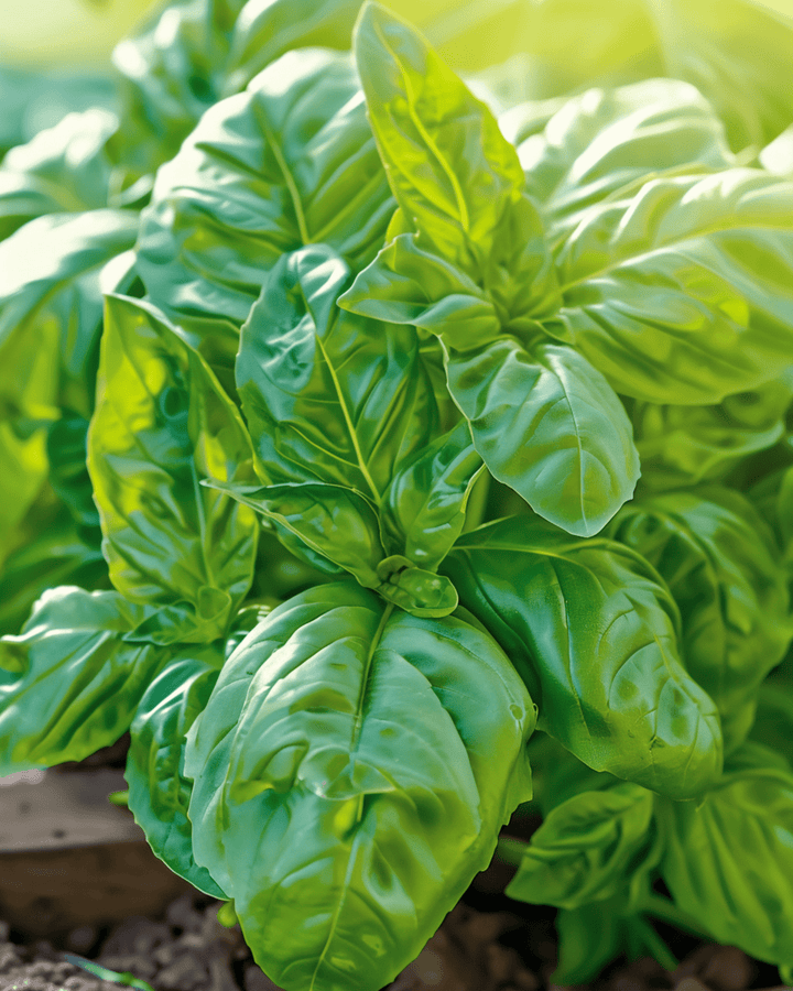 Napolitano basilika salladsbladig frön (Ocimum basilicum) – ettårig grönsak
