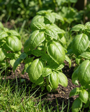 Napolitano basilika salladsbladig (Ocimum basilicum) – ettåriga grönsaksfrön från SeedsChoice