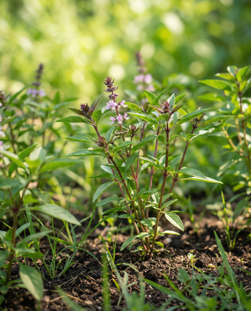 Thailändsk basilika (Ocimum basilicum) – ettåriga örtfrön från SeedsChoice