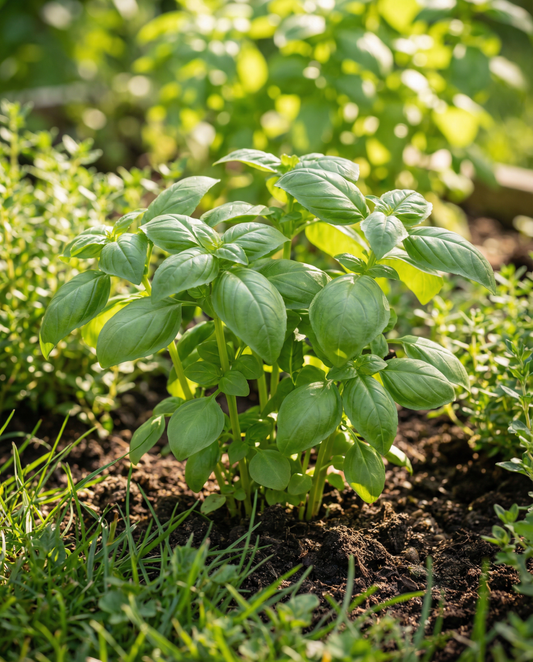 Basilika Italiano Classico (Ocimum basilicum) – ettåriga örter från SeedsChoice