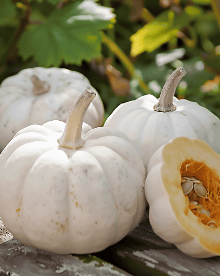 Pumpafrön Baby Boo dekorativ (Cucurbita pepo) – ettårig grönsak