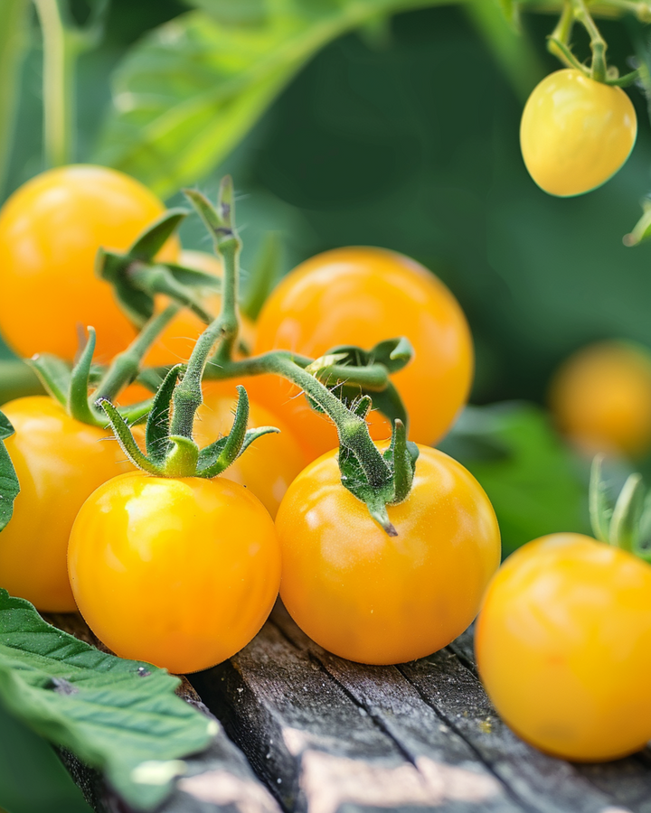 Cherry Tomato Cereza Amarilla-frön (Solanum lycopersicum) – ettårig grönsak