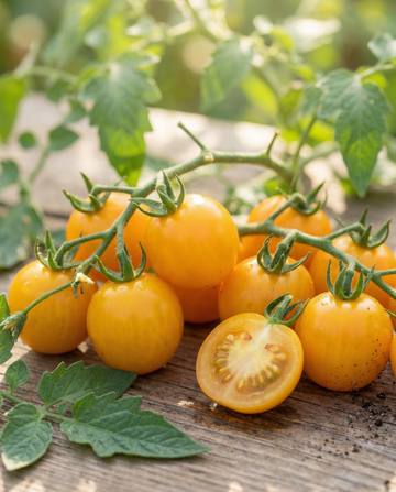 Cherry Tomato Cereza Amarilla (Solanum lycopersicum) – ettåriga grönsaksfrön från SeedsChoice
