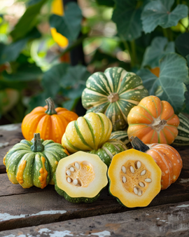 Patissonfrön Cucurbita pepo Colour Mix ettårig Scallopini