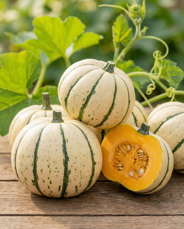 Pumpa Sweet Dumpling (Cucurbita pepo) – ettåriga grönsaksfrön från SeedsChoice