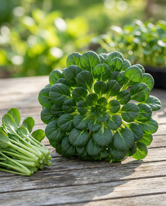 Tatsoi Microgreens (Brassica rapa) – ettåriga microgreensfrön från SeedsChoice