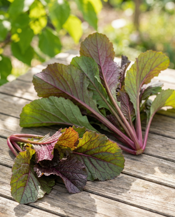 Amsoi Red (Brassica juncea) – ettåriga grönsaksfrön från SeedsChoice