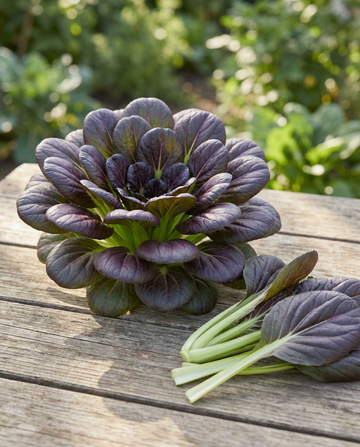 Röd tatsoi (Brassica rapa) – grönsaksfrön från SeedsChoice