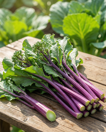 Hon Tsai Tai Purple Stems (Brassica rapa) – ettåriga frön från SeedsChoice