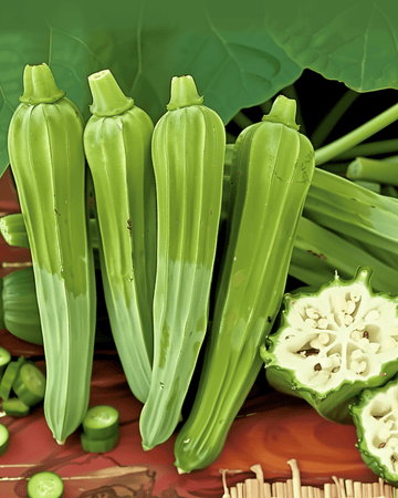 Okra Clemson Spineless äldre sort frön (Abelmoschus esculentus) – ettårig grönsak