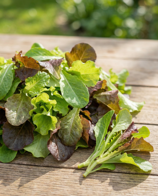 Baby Leaf Salad Oriental (Lactuca sativa) – ettårig blandning av frön från SeedsChoice