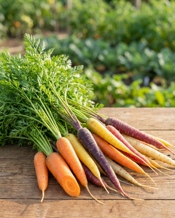 Morotsfrösband Rainbow Mix (Daucus carota) – ettårigt frösband från SeedsChoice