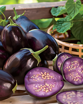 Miniauberginefrön Solanum melongena Patio Baby F1 ettårig
