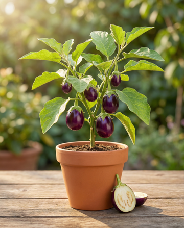Miniaubergine Patio Baby F1 (Solanum melongena) – ettåriga grönsaksfrön från SeedsChoice