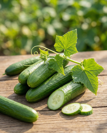Snackgurka Kalimero F1 (Cucumis sativus) – ettåriga grönsaksfrön från SeedsChoice
