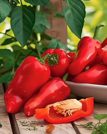 Snackpaprika röd mini frön (Capsicum annuum) – ettårig grönsak