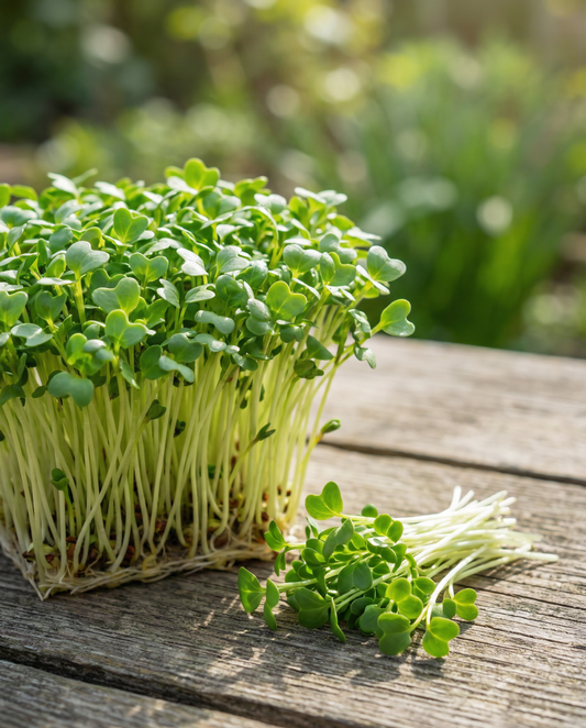 Krasse (Lepidium sativum) – ekologiska ettåriga groddfrön från SeedsChoice