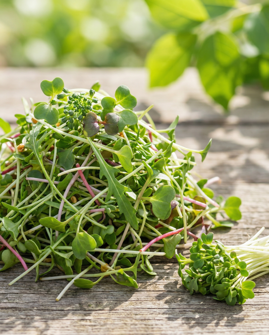 Spicy Sprouting Mix (Lactuca sativa) – ekologiska frön för groddar, ettårig, från SeedsChoice