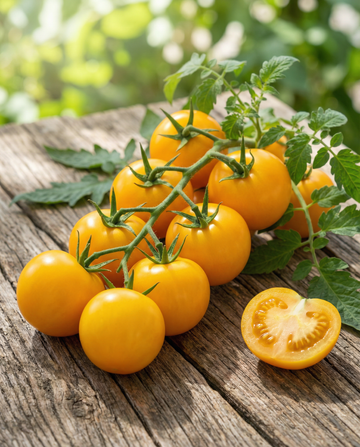Gul tomat Golden Boy F1 Hybrid (Solanum lycopersicum) – grönsaksfrön från SeedsChoice