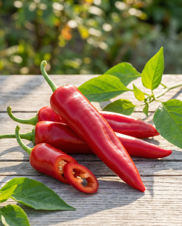 Corno Rosso paprika (Capsicum annuum) – ettåriga grönsaksfrön från SeedsChoice