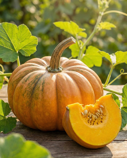 Round Padana-pumpa (Cucurbita maxima) – ettåriga grönsaksfrön från SeedsChoice