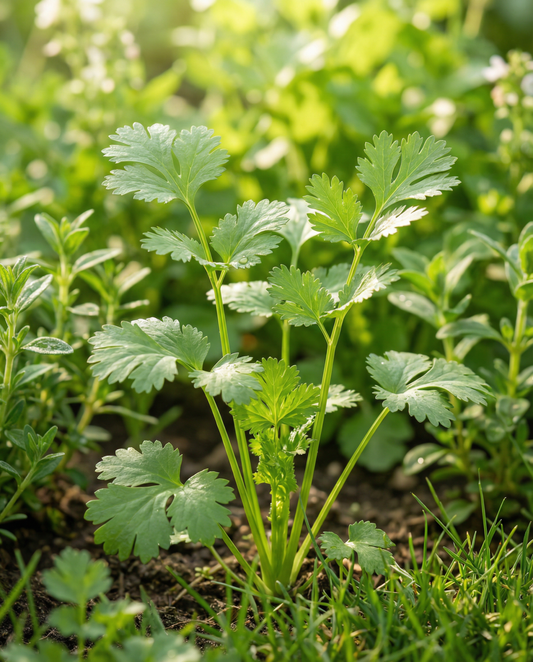 Koriander (Coriandrum sativum) – ettårigt örtfrö från SeedsChoice