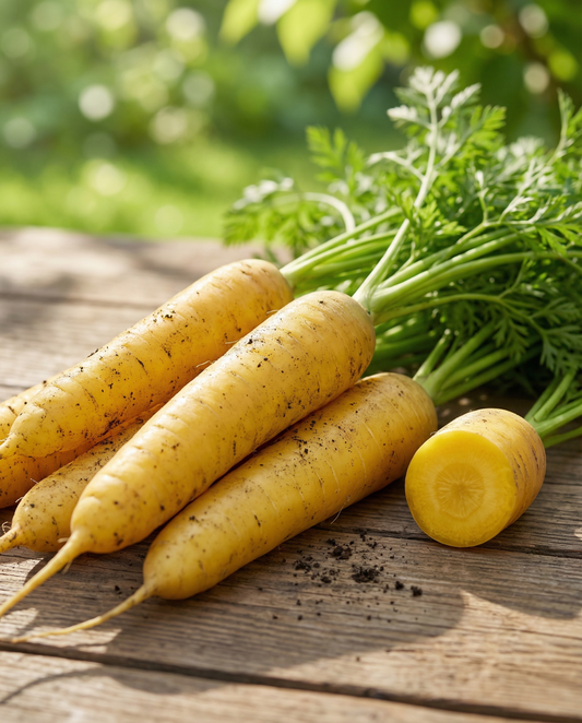 Morot Jaune Du Doubs Late (Daucus carota) – grönsaksfrön från SeedsChoice