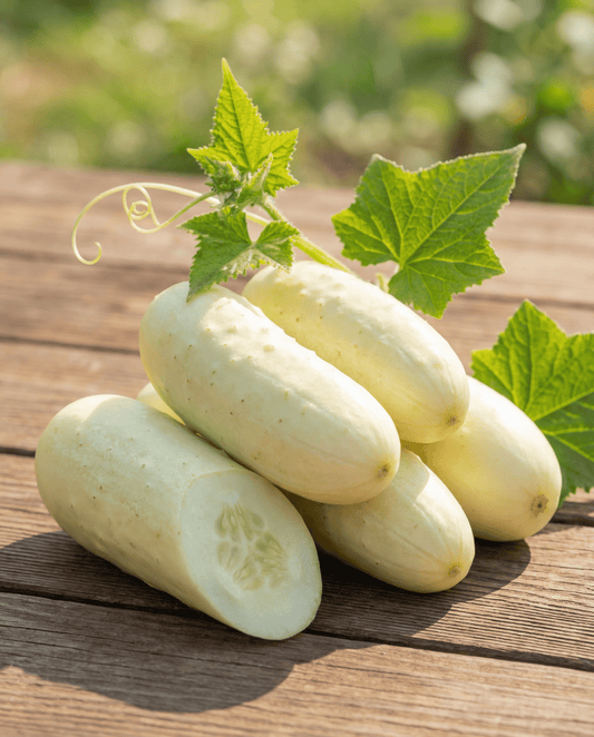 Gurka White Wonder (Cucumis sativus) – ettåriga grönsaksfrön från SeedsChoice