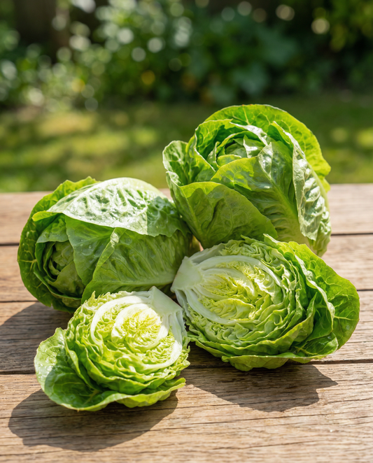 Little Gem sallat kompakta huvuden (Lactuca sativa) – grönsaksfrön från SeedsChoice