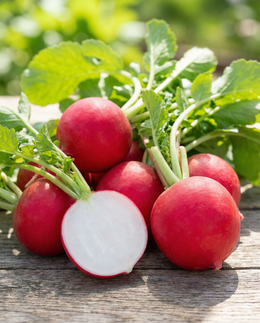 Rädisa Burro Gigante Early Red Round Root (Raphanus sativus) – grönsaksfrön från SeedsChoice